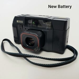 Ricoh TF-900 35mm Film Point and Shoot Camera Black Auto Flash Tested Working